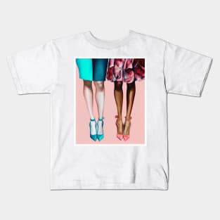 Sisters in Style: A Tale of Four Legs Kids T-Shirt